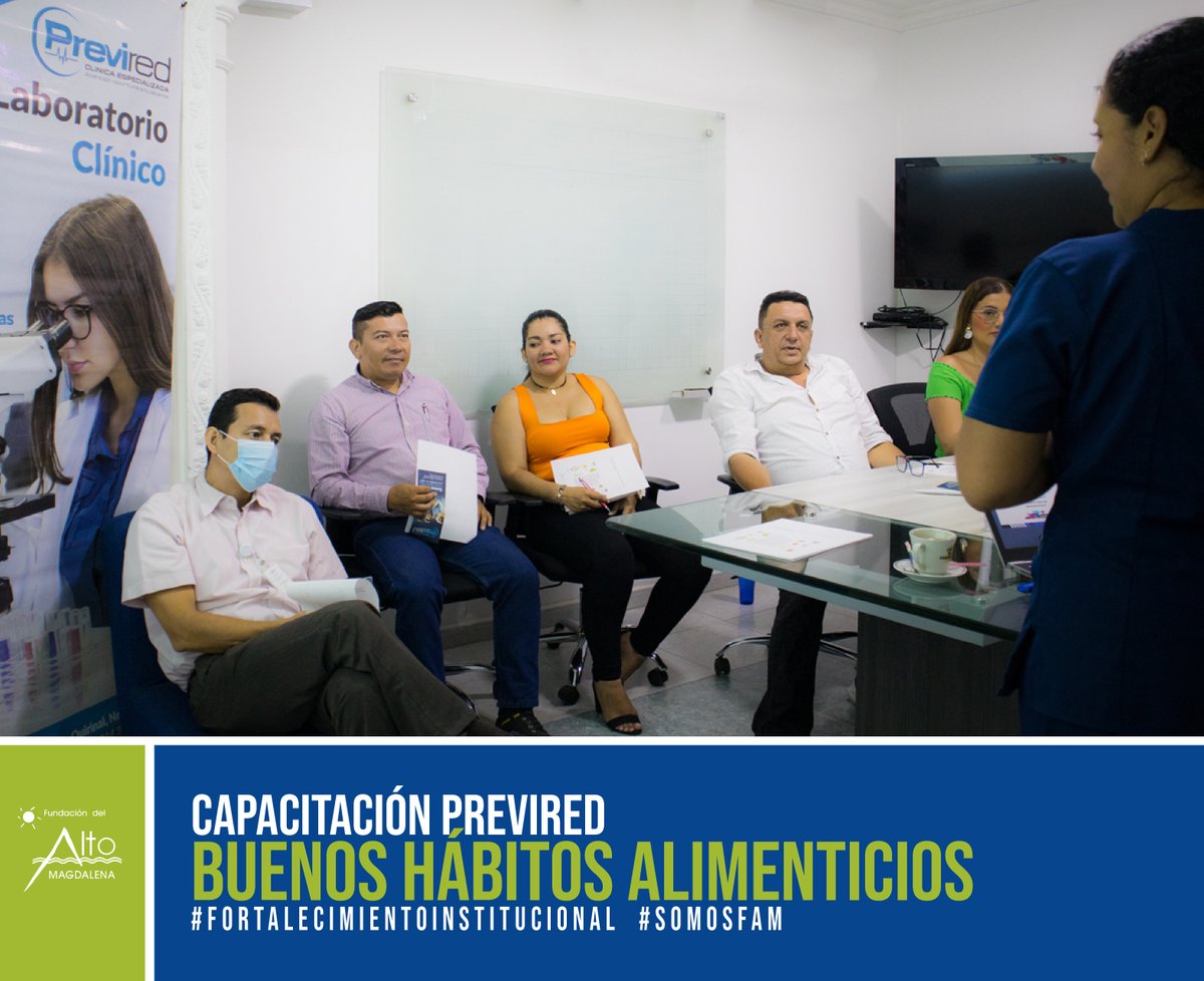Fun_Magdalena's tweet photo. La #FAM y #Previred con el programa de buenos hábitos alimenticios, promueve charlas para educar y concientizar sobre la importancia de una alimentación saludable, prevenir enfermedades relacionadas con la nutrición y fomentar cambios positivos en el estilo de vida. #SomosFam https://t.co/ChyIiaUWdf