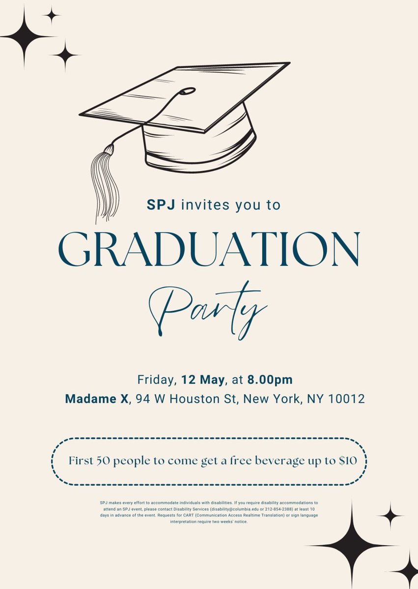 Last event of this academic year! Come and celebrate with us this Friday, your graduation ✨ Bring friends, partners, … the more the merrier!