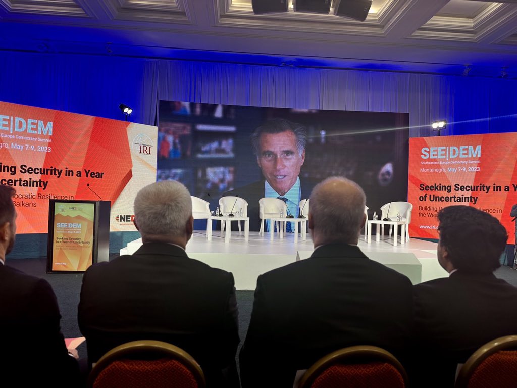 XSvecla's tweet photo. Honored to participate in the #SEEDEM Summit hosted by @iriglobal held in Montenegro, recognizing the importance of fostering democratic resilience in the Western Balkans. 1/1 https://t.co/nGLEdSb1d2