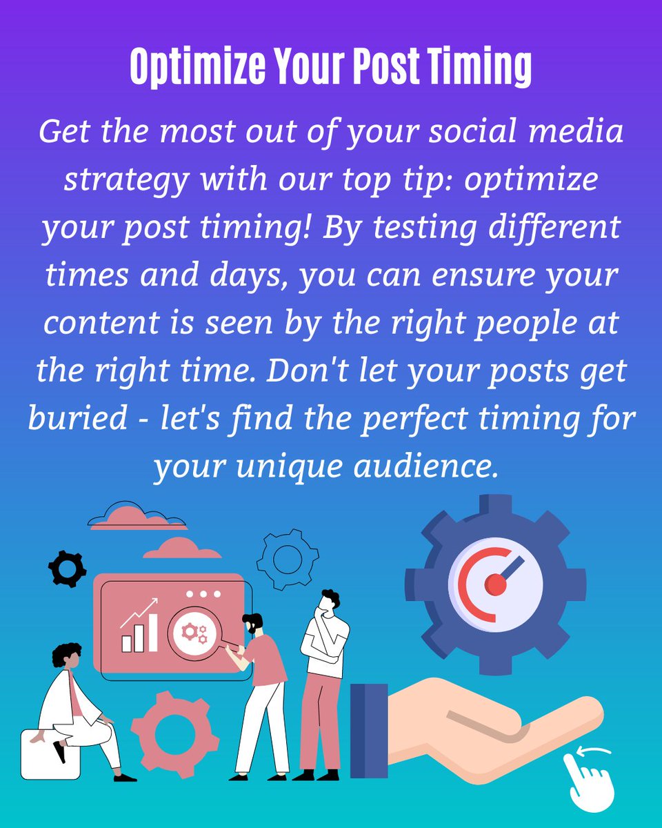 SiddikulSmm's tweet photo. 🎯 Optimize Your Post Timing 🎯
❤️Like❤️
↘️share↘️
✍️Comment✍️
#socialmediastrategy
#posttiming
#audienceengagement
#socialmediamarketing
#digitalmarketing
#socialmediastrategy
#marketingtips
#clicklinkinbio
#getahead #optimizeposttiming
#marketingstrategy https://t.co/ZJ1MtiV9Xt
