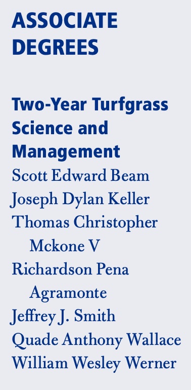 McNiTurf's tweet photo. Continued list of graduates. https://t.co/SVqIvFkfQm