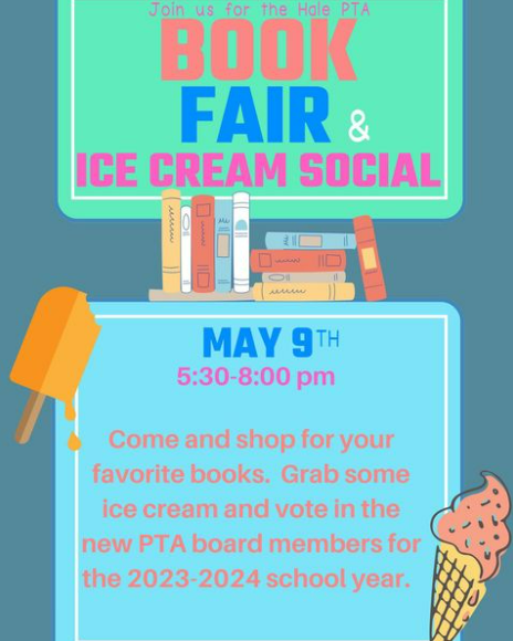 halewolves54's tweet photo. Book Fair & Ice Cream Social tomorrow! See attached flyer for details! #HalePackStrong 💜 https://t.co/rvQyn7B8sc