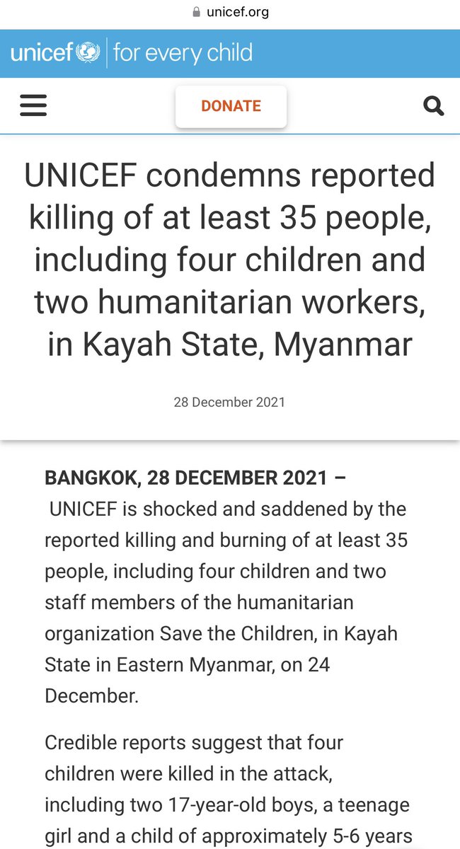 MahnWinnKhaing's tweet photo. "The attack on the diplomatic convoy in Shan State makes me remember the history of the Myanmar military's killing of more than 35 people including 2 @SavetheChildren staff members in December, 2021. We must not forget what kind of tyrants we are dealing with." https://t.co/uhUW1XprTh