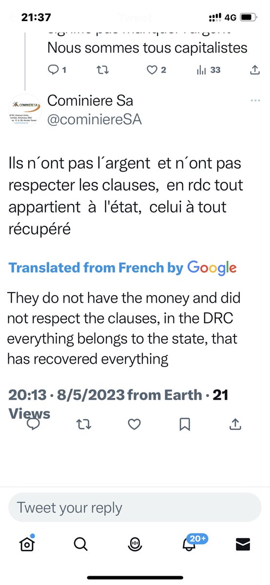 emil_jens's tweet photo. @cominiereSA  #ICC

se ridiculiser aux yeux de tous $AVZ #Manono #Comiere - voir sa réponse 🙈 Désolé mais quelle gêne pour #RDC https://t.co/oII67Vnsmu