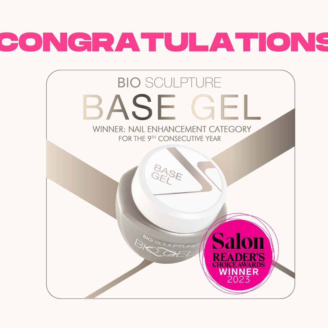 Congratulations to <a href="/BioSculptureCan/">Bio Sculpture Canada</a> on their incredible achievement of winning Salon Magazine's Readers Choice Award for the NINTH year in a row with their amazing Base Gel!

#biosculpture #basegel #rca2023 #salon #salonmagazine #healthynails