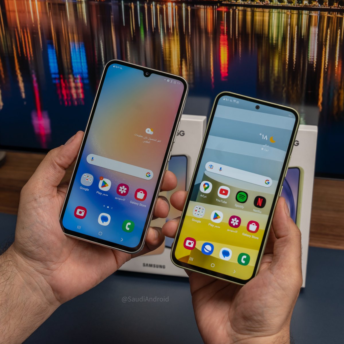 سؤال وهدية من سامسونج السعودية🎁📱

هل بطارية أجهزة  A54 و A34 تدوم لأكثر من يومين؟

🔴 الشروط:
- تابع حساب سامسونج السعودية  ⁦<a href="/SamsungSAUDI/">Samsung Saudi Arabia</a>⁩
 - رتويت للتغريدة 🔃
- جاوب باستخدم هاشتاقات #Galaxy_A34 #Galaxy_A54 
 
فرصتكم كبيرة للفوز بأحد أجهزة سامسونج A54 و A34 ، شاركوا وادخلوا