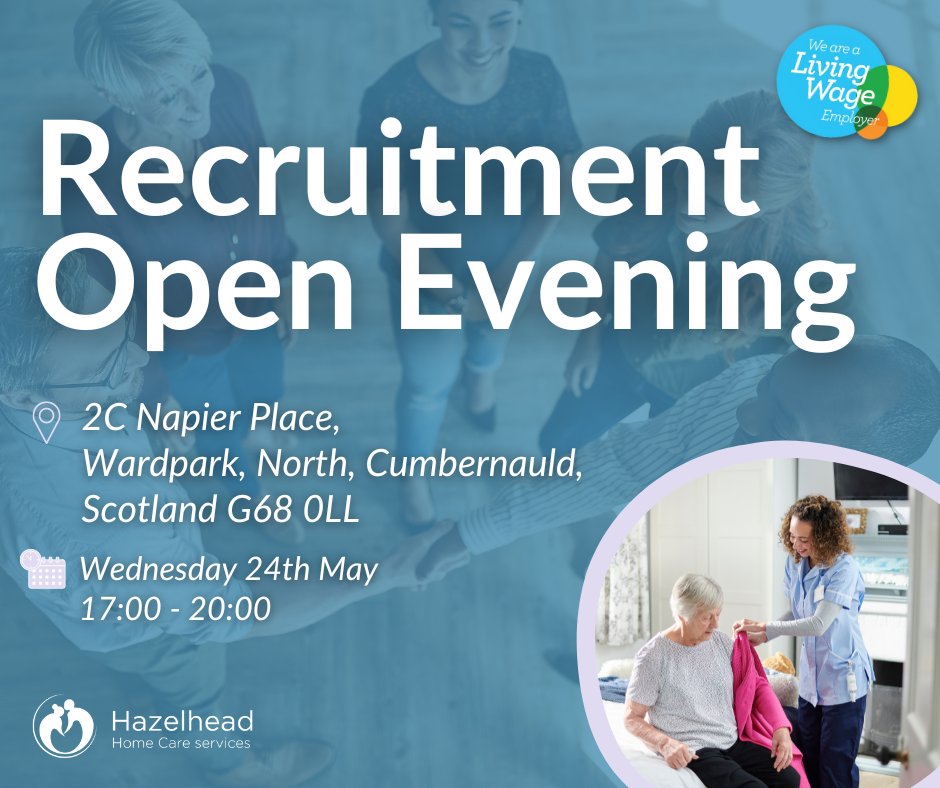 📅 Mark your calendar! We are hosting an Recruitment Open Evening at our Cumbernauld Office (24/05/23). 👋 This is the perfect opportunity to meet Kyle & Collette from our Recruitment team and learn about the countless perks of working with Hazelhead! More info to come👀