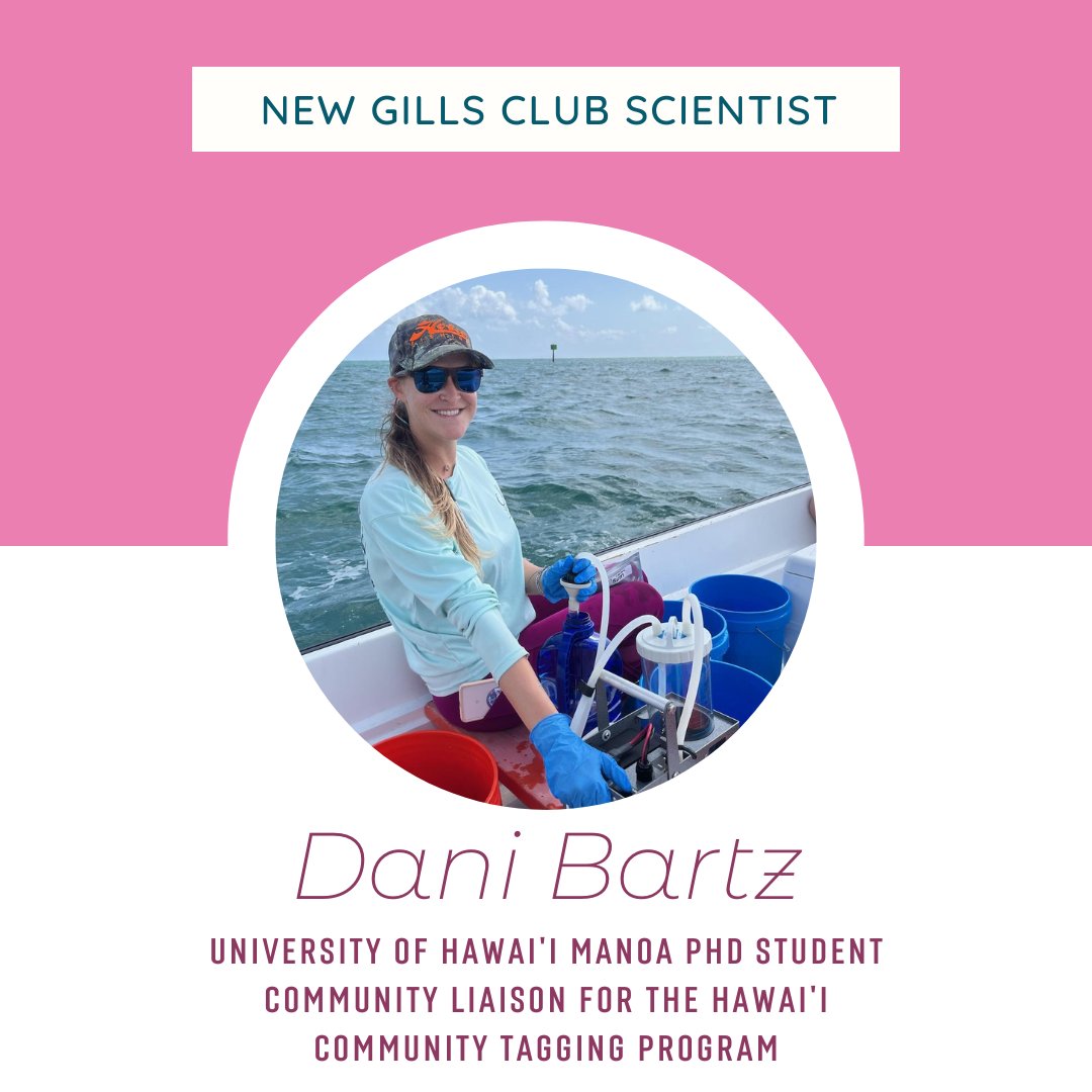 GillsClub's tweet photo. Welcome to the Gills Club Science Team Dani! Dani is working on her PhD at University of Hawaii at Manoa and is studying scalloped hammerhead nursery habitats, among other sharky things! Hear from Dani herself in the new Gills Talk episode dropping TOMORROW! #SmartAboutSharks https://t.co/MW2vr3tV9V