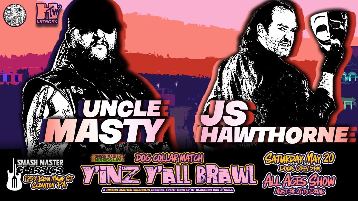 SmashMaster570's tweet photo. 🍻 SMW8: THE YINZ YALL BRAWL
Sat May 20
Classics Bar &amp; Grill 
Scranton, PA
🚪 5pm 🔔 After 🎟️ $15 (advance)
https://t.co/ABZKGcMo6q

Dog Collar: Masty vs Hawthorne
Kit Raff v MV Young
Adena Steele v Jason Furious
DCWM v The Runway https://t.co/AuwOoZfh27