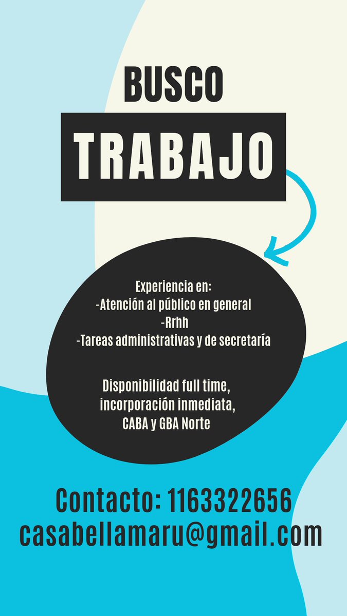mariabeba__'s tweet photo. Me ayudan a compartir? ❤️

#BuscoTrabajo #TrabajoAr https://t.co/Q8q9BnTXvC