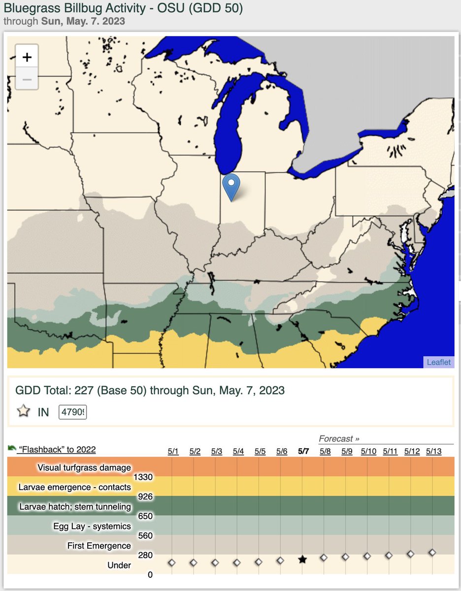 Billbug are on the move or will be very soon across most of the region. If adults are your target (contact insecticides), or you want to target larvae inside the plant (systemic insecticides), now is the time.

extension.entm.purdue.edu/publications/E…
