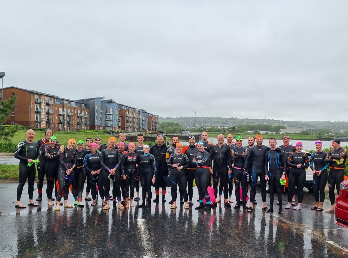 Excitement building at the Dredger dip at HQ this morning. Next Sunday sees the season kick off with a 💥 for Llanelli sprint triathlon @HL_Activities we can't wait!