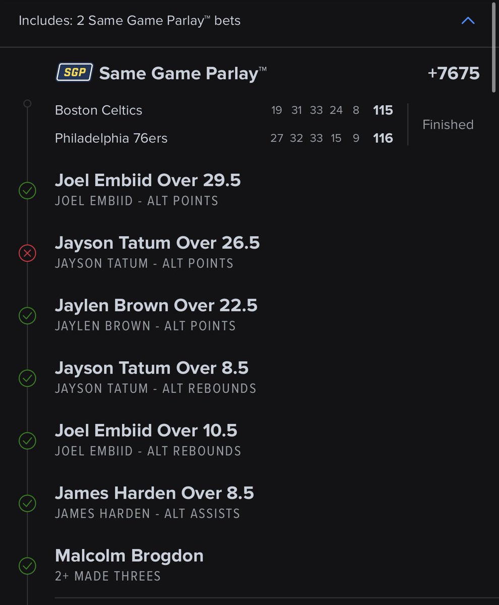 seapierce's tweet photo. @TrackInvesting @j2110_ Tatum had 24. Jokic only had 5 REBS and Book hit 3… Would’ve been 30k - big hit coming soon fr lol https://t.co/5ZHXCRDOw9