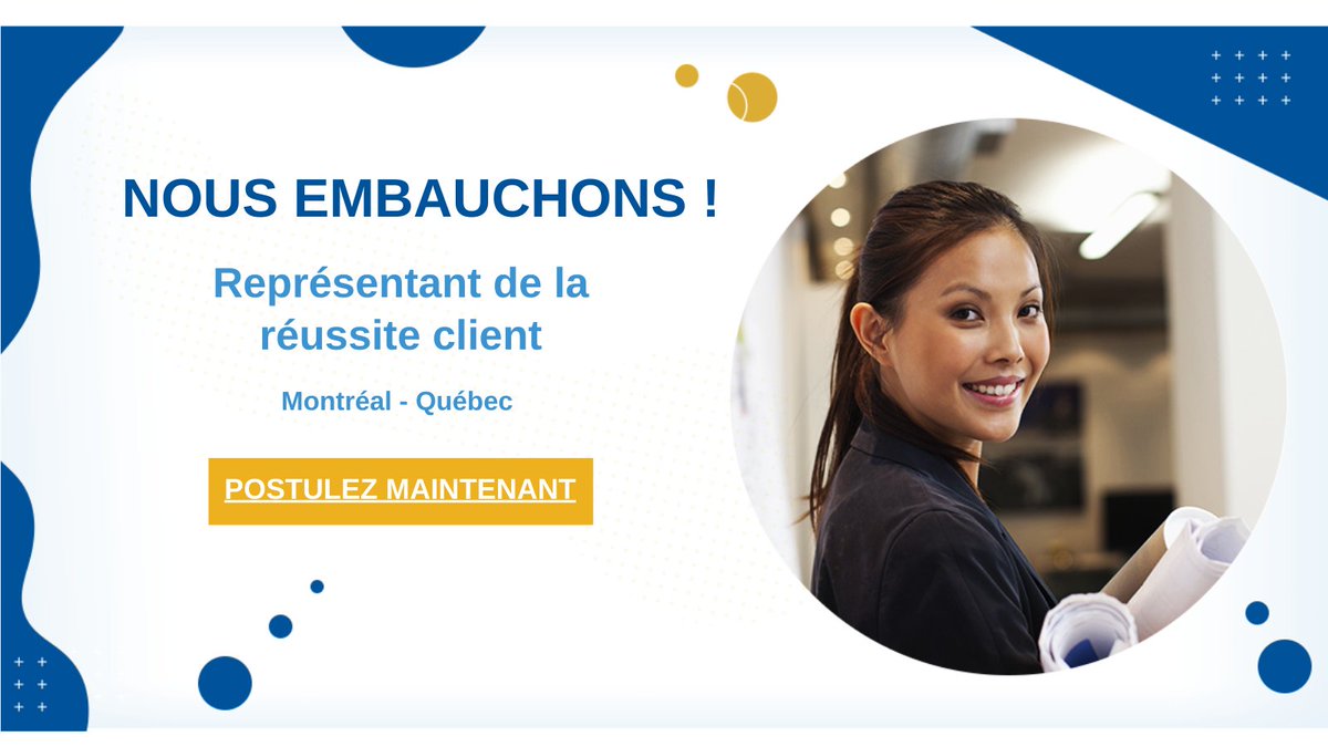 Cansel est à la recherche de Représentants de la réussite client (permanent, temps plein) pour ses bureaux de Montréal et Québec !
 
Postulez maintenant : hubs.li/Q01NmVBG0

#Cansel #Emplois #Recrutement