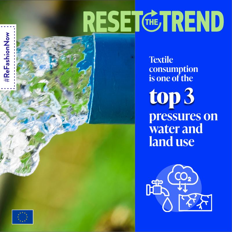EU_EESC's tweet photo. Textile consumption has devastating consequences on climate.

Together we can:
👗 transform the fashion industry;
☘️ reach the #EUGreenDeal goals;
♻️ advocate for a more sustainable future.

Let's #ReSetTheTrend and join the #ReFashionNow movement!

@EU_ENV https://t.co/mHSOKLjHJb