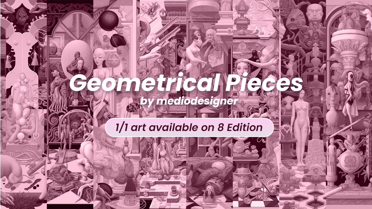 metricdealer's tweet photo. GM Everybody
will release this tomorrow
"Geometrical Pieces"
1/1 art
8 Edition Available
#geometricNFT #nft #nftart #drop #dropart #geometricart #nftgeometric https://t.co/KGcvJA0Y7r
