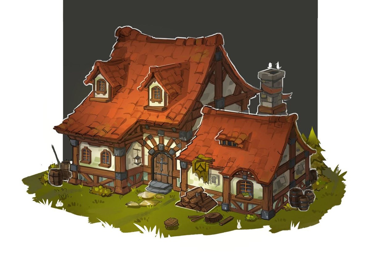 JuliMat_Art's tweet photo. The concept art vs The 3D model

#gameart #stylized #environmentart https://t.co/XkQQB8pFJc