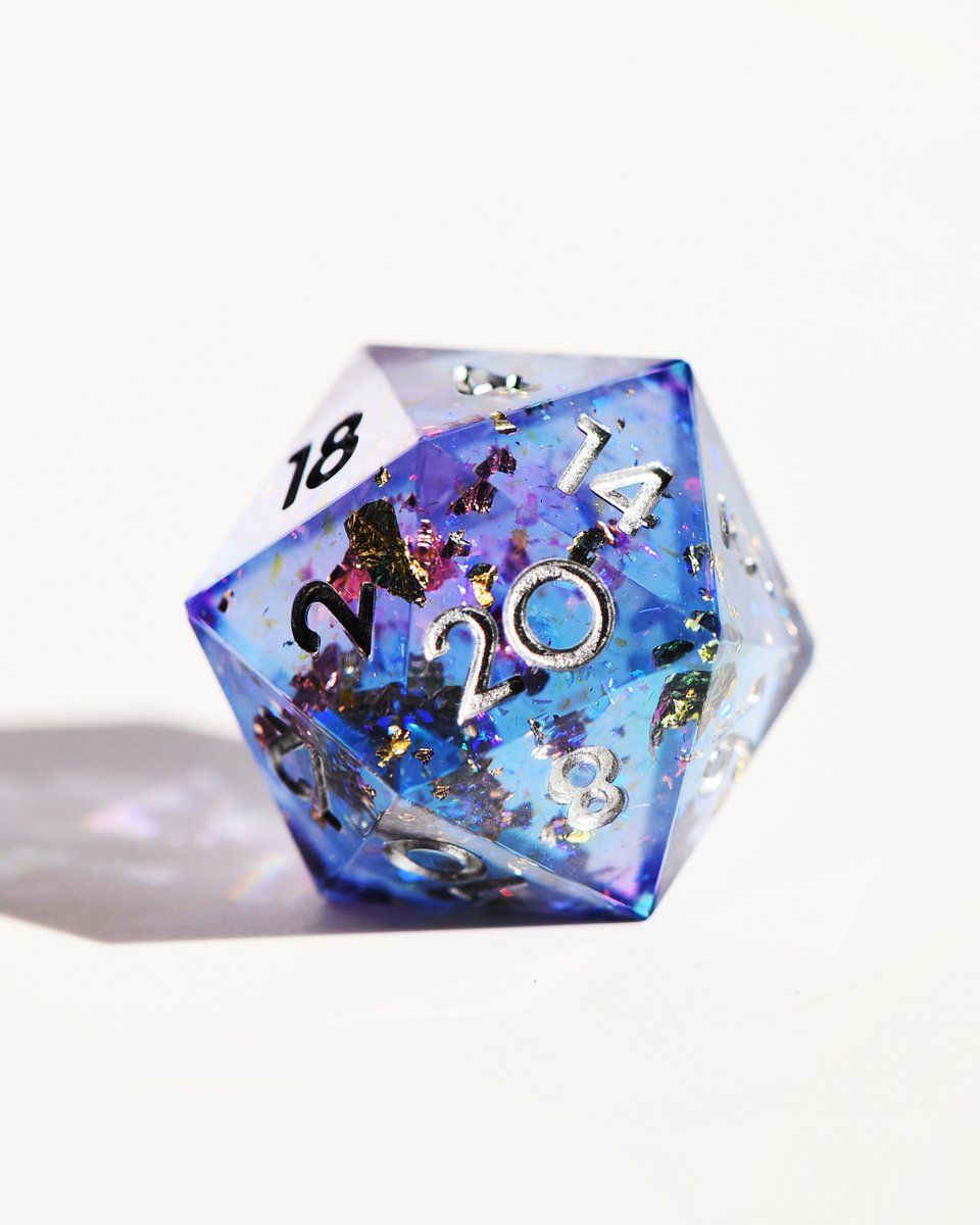 dispeldice's tweet photo. A cool-toned set with twilight tones of violet and cool blue.
Experimental dice, inked in softly tarnished silver. 

Sign up for more info on drops, giveaways and more: https://t.co/c0Z1SyxDMa https://t.co/fxpSLDYGGG