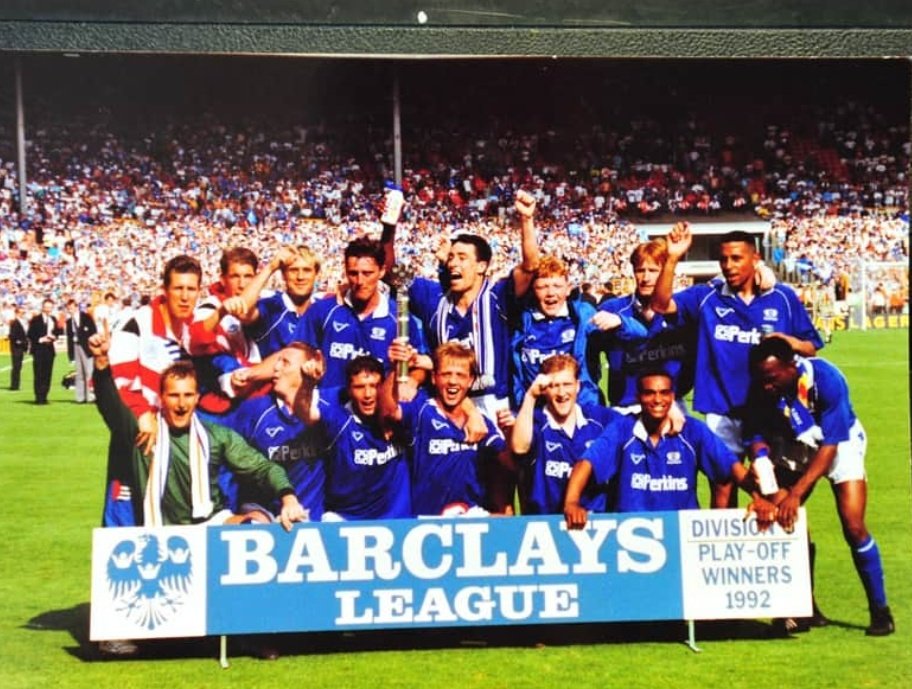 Peterborough United celebrate winning their Play-off Final back in 1992

#PUFC #PeterboroughUnited #Posh #Playoffs #Promotion