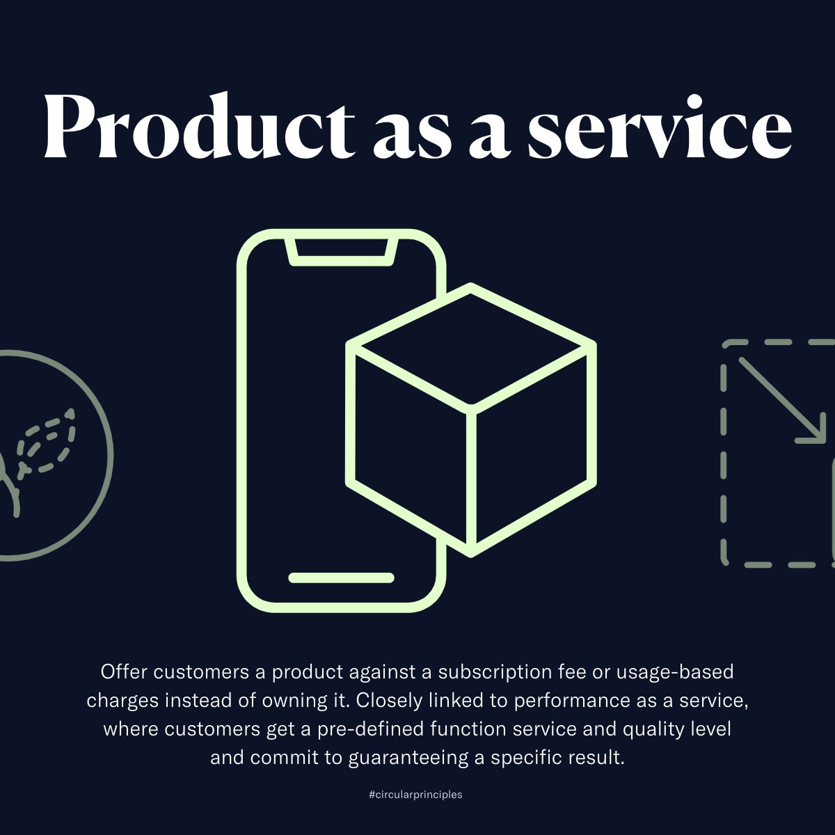 PaaS is a business model where customers pay for usage rather than owning it. Encouraging companies to design durable, easy-to-repair, and recyclable products, as the company retains ownership + responsibility for the product's end-of-life. 
#embedcircularity #circularprinciples