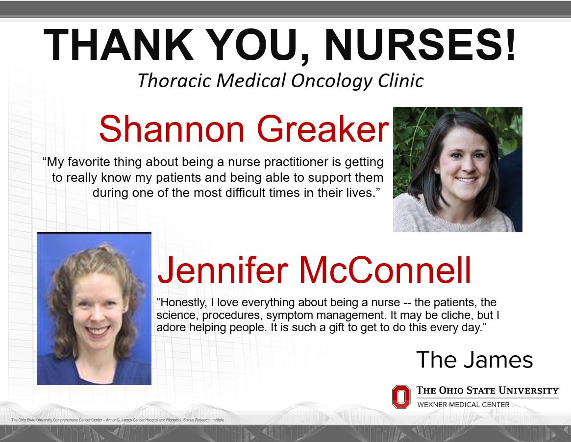 OhioStateMedOnc's tweet photo. Happy Nurses Week to some of our Thoracic Oncology Clinic nurses!
@dwightowenmd @CPresGeriOncMD @shannon924
#OSUCCC
@OSUCCC_James https://t.co/BtqmRU65sp