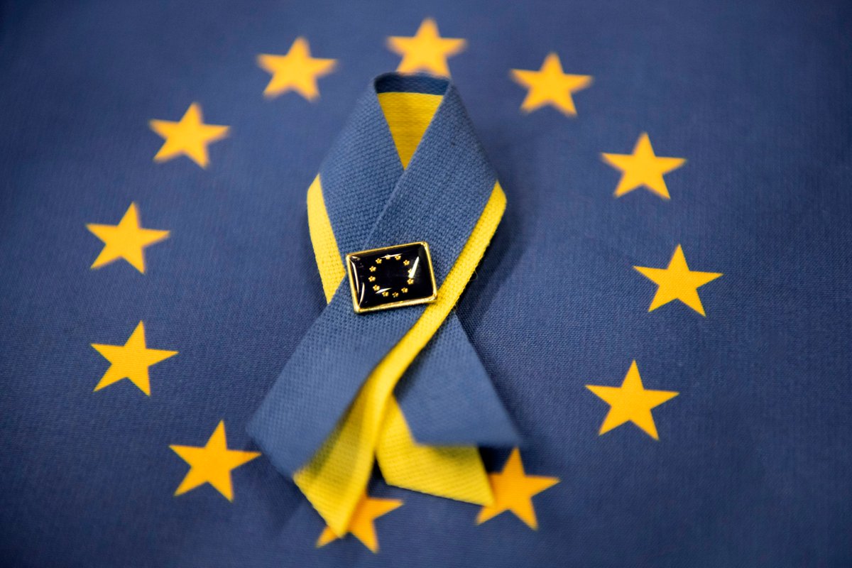 From tomorrow, #EuropeDay on 9th May will be celebrated in Ukraine.

We warmly welcome the announcement made by President <a href="/ZelenskyyUa/">Volodymyr Zelenskyy / Володимир Зеленський</a>.

#StandWithUkraine