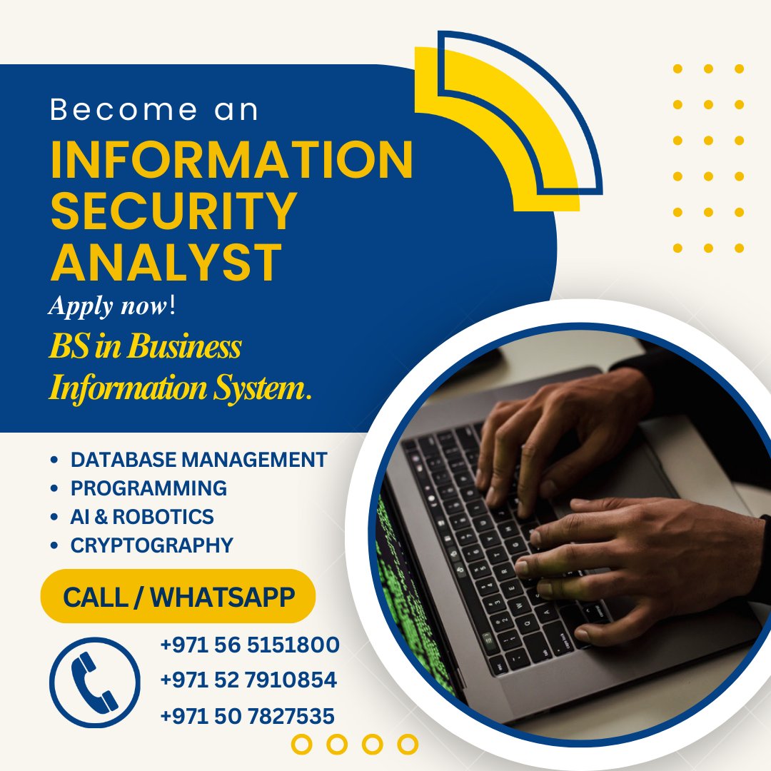 laccuae's tweet image. Looking to become a skilled professional in the world of technology and business?
#BSBIS #IntelligentDataAnalyst #TechnologyAndBusiness #CareerOpportunities #business #technology #data #career #webdevelopment #opportunities #science #database #informationsecurity #administration