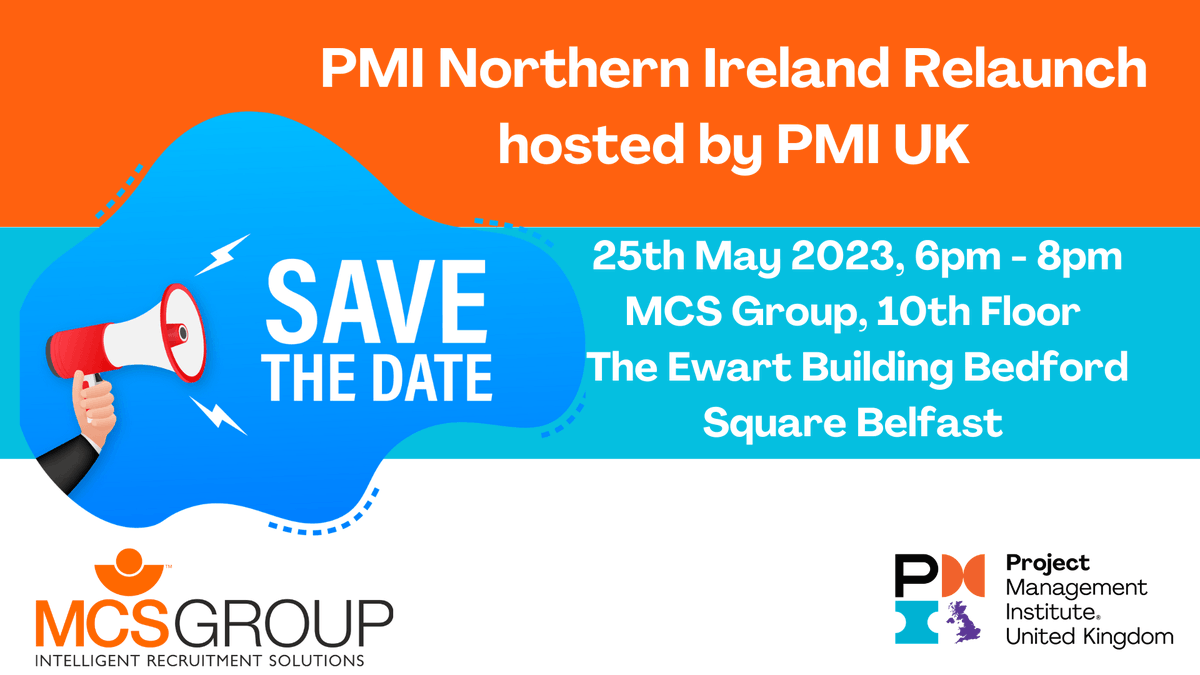 PMI_UK_Chapter's tweet image. The PMI UK Chapter Northern Ireland Branch is relaunching!

Join us for the first event on May 25th at 6pm

Register here pmiuk.info/nirelaunch2505

#pmiuk #mcsgroup #pminorthernireland