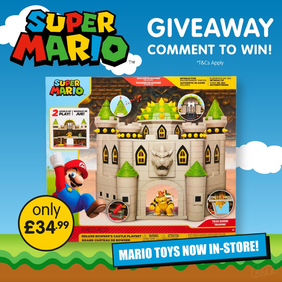 🏰#COMPETITION TIME🏰

The #SuperMarioMovie is the must-see film of the year, and we're celebrating by giving away this FAB Bowser's castle playset, worth £34.99, to ONE lucky winner!

For a chance to #WIN;

1) FOLLOW
2) RT
3) COMMENT #BMMario

Competition ends 9am 10/5/23