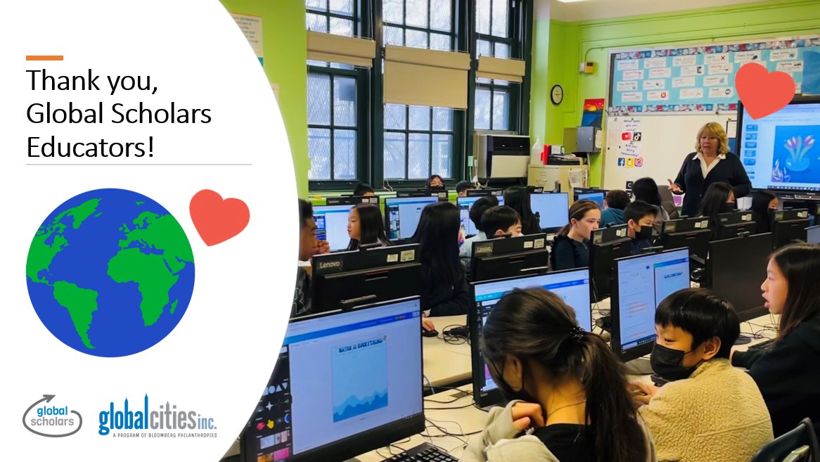 GlobalCitiesOrg's tweet photo. We ❤️ our Global Scholars educators! This year, 567 educators are bringing global competency to life in 51 cities (in 23 countries), connecting students to one another and a lifetime of #globalengagement. We thank you! #TeacherAppreciationWeek https://t.co/NbWVLKqd1I