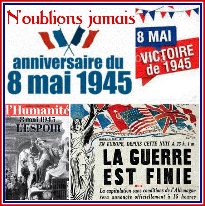 ValdeyronT's tweet photo. 8️⃣ MAI 1️⃣9️⃣4️⃣5️⃣ 💠 8️⃣ MAI 2️⃣0️⃣2️⃣3️⃣

🇫🇷Commémoration du 78ème anniversaire de la fin de la Seconde Guerre mondiale en Europe après la capitulation de l’Allemagne nazie🇫🇷
#8mai1945 #hommage #nepasoublier #commemoration #victoire1945 https://t.co/GtWoYc4yuT