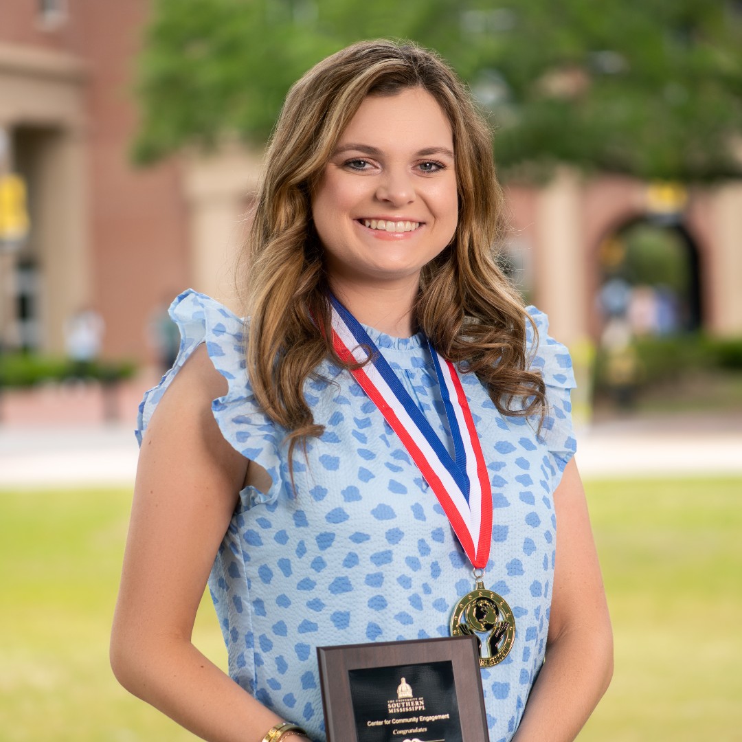 CCE is proud to recognize our fifth recipient, Mary Cate Sliman, who will be graduating with 102 service hours. Mary Cate participated in a community-engaged learning experience with the Forrest General Ambassadors Program. Congratulations Mary Cate!