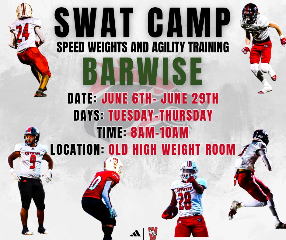 SWAT CAMP is right around the corner!! It’s time to work this summer!! #TraditionNeverDies #AGNB #CodeRed