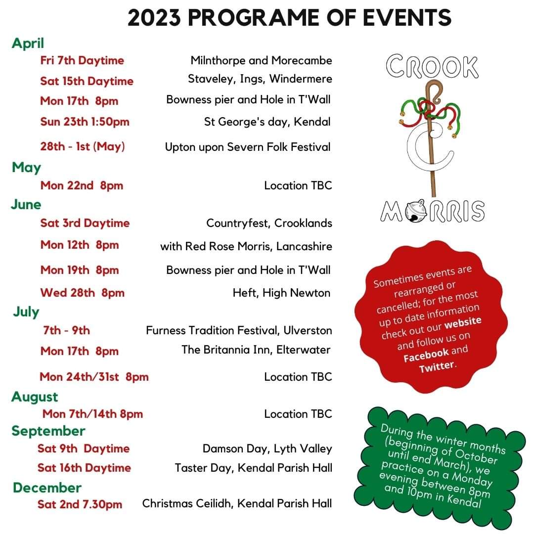 Crook are starting to recover from our very busy month of April! Check out the dates below of when and where you can see us dancing this year