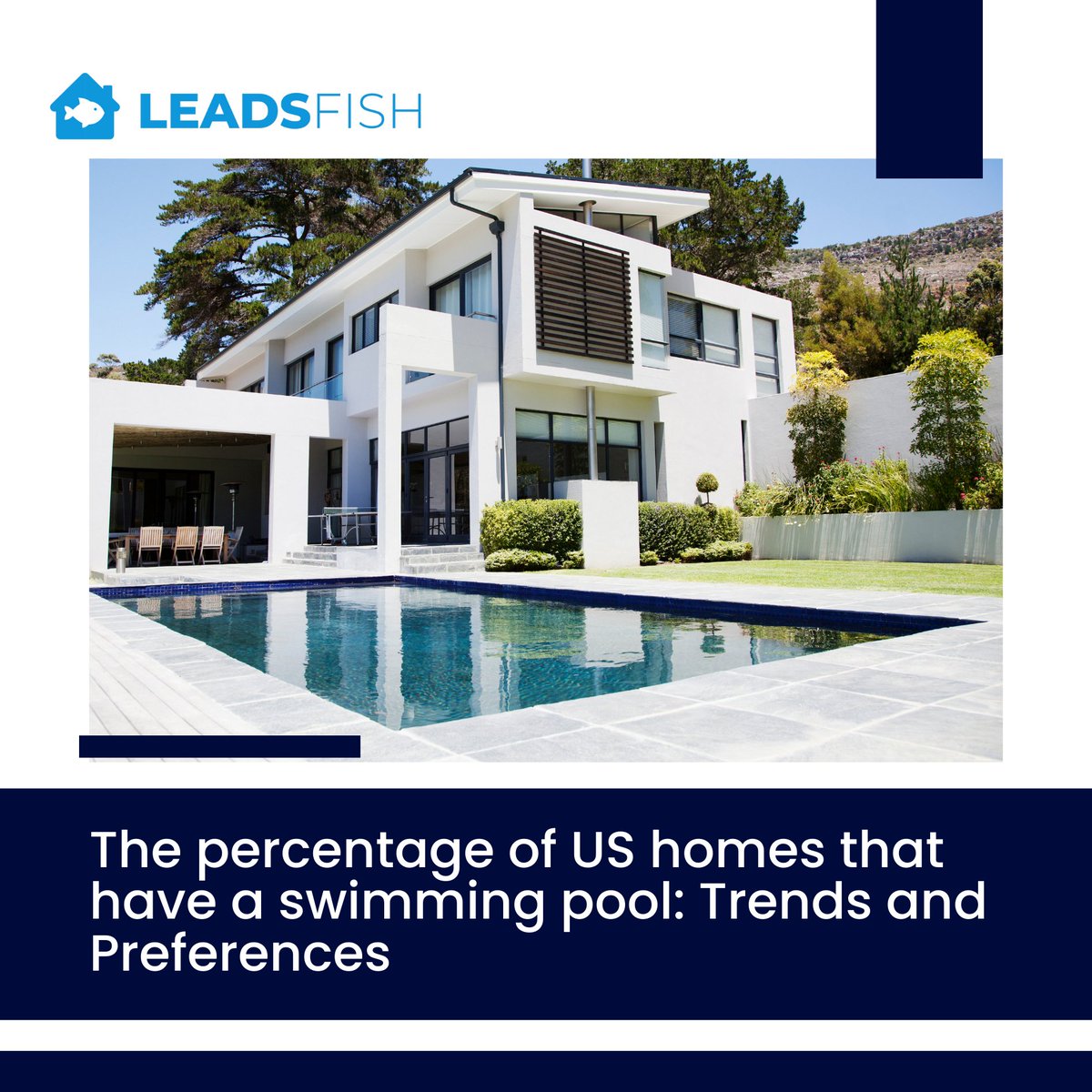 leadsfish's tweet image. Swimming pools are a popular feature in US homes, with over 10 million residential pools across the country. Discover the latest trends and preferences in pool ownership. 
instagram.com/p/Cr_JIEQI3RJ/
#swimmingpools #hometrends