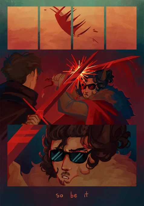 Part 2 of the prologue comic for the #palewhitehorseau! (also once again huge thank you to  who let me steal some dialogue for this comic)  [1/5]  #3rdlifefanart #traffictwt  // blood tw