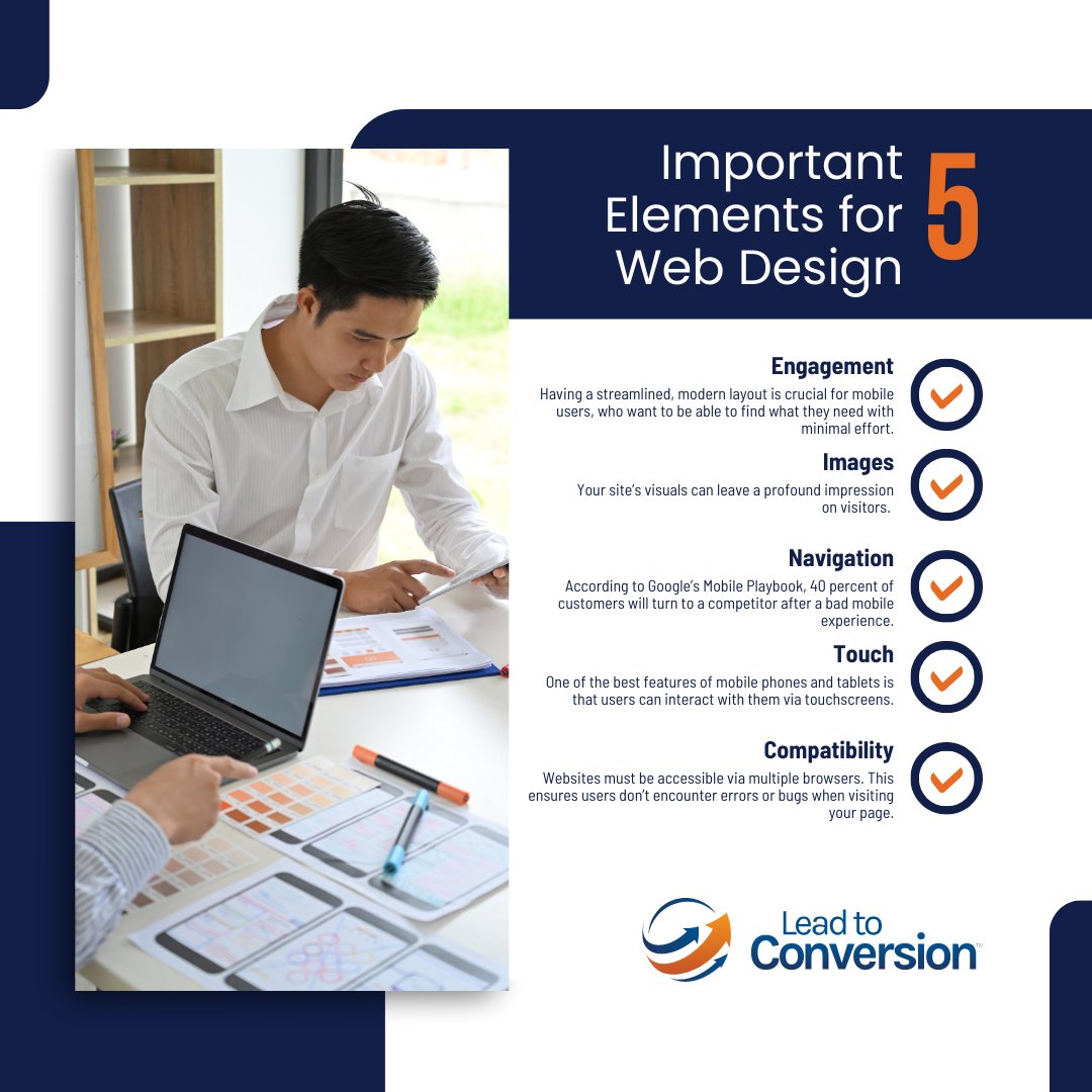 Don't let a poor website design hold back your business. Our responsive web design services cover the 5 key elements of effective web design, from mobile responsiveness to engaging visuals.

Learn more and take your website to the next level hubs.la/Q01MTjVb0.