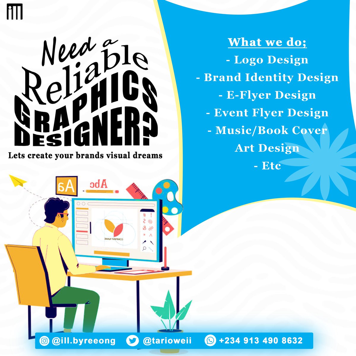 taricreates7's tweet photo. You need a graphics designer for your upcoming brand/company. Let’s help you create your visual dream.
Please retweet 🫶🏻
#graphicsdeal #GraphicDesigner #graphicdesign #Trending https://t.co/RK1cNjNEjO