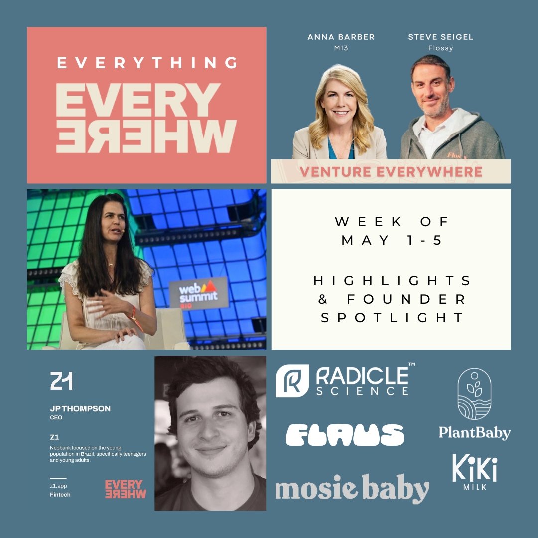 Everywhere Ventures (@everywherevc) on Twitter photo 🗺Everything Everywhere
🔊Venture Everywhere #Podcast EPS 3: Don’t Forget to <a href="/hiflossy/">flossy</a> with <a href="/SeigelSteve/">steve seigel</a>➕<a href="/annawbarber/">Anna Barber</a>
🏦<a href="/z1_app/">adm da Z1</a> helps #GenZ get banked
🏆Congrats <a href="/radiclescience/">Radicle Science</a>, <a href="/goflaus/">Flaus</a>, <a href="/plantbabyco/">PlantBaby</a> for <a href="/FastCompany/">Fast Company</a> awards!
👋Welcome <a href="/mosiebaby/">Mosie Baby</a>
<a href="/jefielding/">Jenny Fielding</a> <a href="/scottehartley/">Scott Harley</a> 🗺Everything Everywhere
🔊Venture Everywhere #Podcast EPS 3: Don’t Forget to <a href="/hiflossy/">flossy</a> with <a href="/SeigelSteve/">steve seigel</a>➕<a href="/annawbarber/">Anna Barber</a>
🏦<a href="/z1_app/">adm da Z1</a> helps #GenZ get banked
🏆Congrats <a href="/radiclescience/">Radicle Science</a>, <a href="/goflaus/">Flaus</a>, <a href="/plantbabyco/">PlantBaby</a> for <a href="/FastCompany/">Fast Company</a> awards!
👋Welcome <a href="/mosiebaby/">Mosie Baby</a>
<a href="/jefielding/">Jenny Fielding</a> <a href="/scottehartley/">Scott Harley</a>