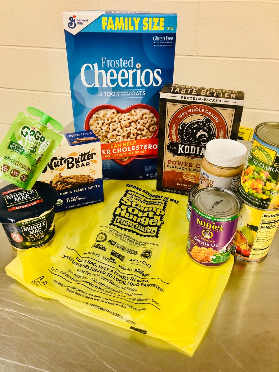 Look for your yellow bag this week!  Place non-perishable food items in your bag beside your mailbox on Saturday, May 13 for your mail carrier to pickup.
#lettercarrierfooddrive #lettercarrierfood #lettercarrierfooddrive📷 #lettercarriersfooddrive #lettercarriersfood
