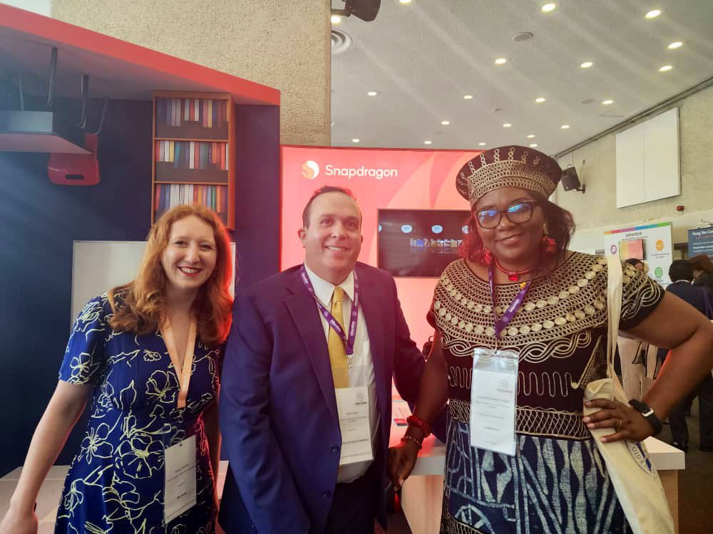 #TeamQualcomm at #EWF2023. Innovations in wireless technologies can help bridge the #digitaldivide by bringing high-quality connectivity to students across the world 🧑‍🎓