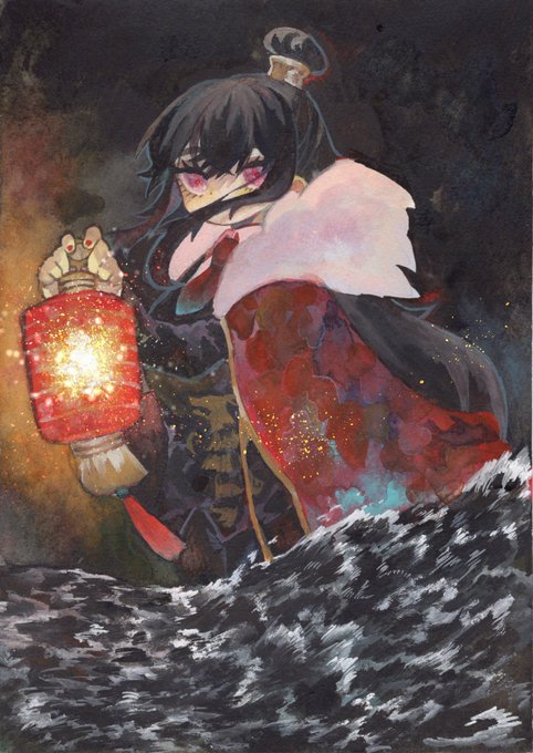 「black hair holding lantern」 illustration images(Latest)