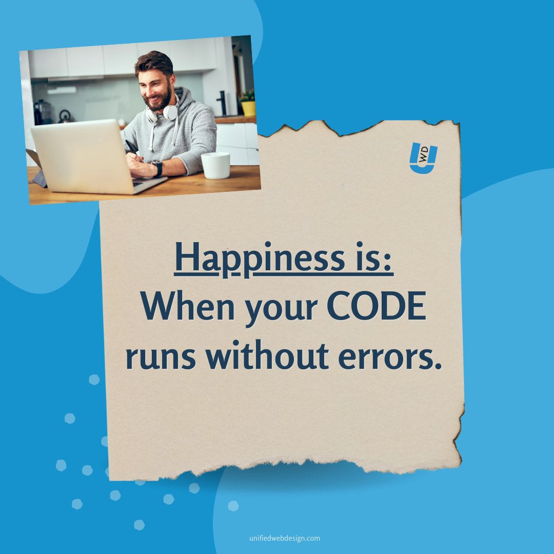 UnifiedWD's tweet image. Fellow web programmers, developers & freelancers.. this is the ‘happiness smile’ we do when we have minimal to no errors in our coding projects, right?!
We got this, guys! ✊🏻
Happy Monday! 😎
#coding #freelancers #webprogramming #webdevelopers #webdesignagency