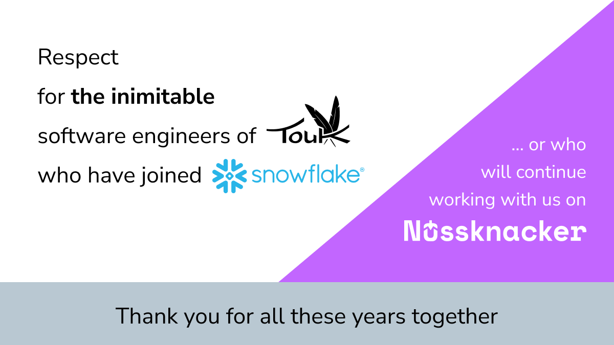 𝗦𝗼 𝗶𝘁 𝗵𝗮𝗽𝗽𝗲𝗻𝗲𝗱!
Find out more: nussknacker.io/blog/nu-chapte…
<a href="/SnowflakeDB/">SnowflakeDB</a> | <a href="/Nussknacker_io/">Nussknacker</a>