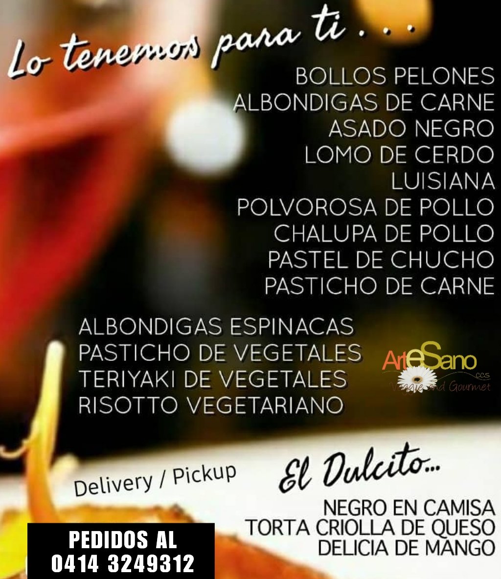 ¡REPARTIENDO FELICIDAD! <a href="/artesanocaracas/">Arte Sano Caracas</a>
By @chef_marcobarrios en IG.
En la calidez de tu hogar compartimos los aromas y esa sazón especial que nos encanta  y caracteriza, llena de especias y mucho cariño, experiencias a tu medida para hacerte feliz.