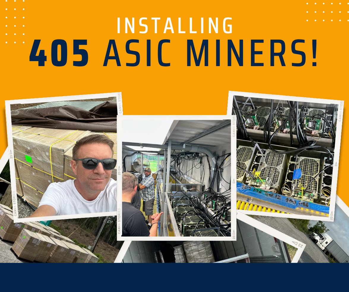 ASICMinersUS's tweet photo. Exciting news! Installing 405 ASIC miners in our hosting facility, ready to power up and mine some serious crypto! #mining #cryptocurrency #ASIC #BitcoinCash https://t.co/xt9nNuzapO