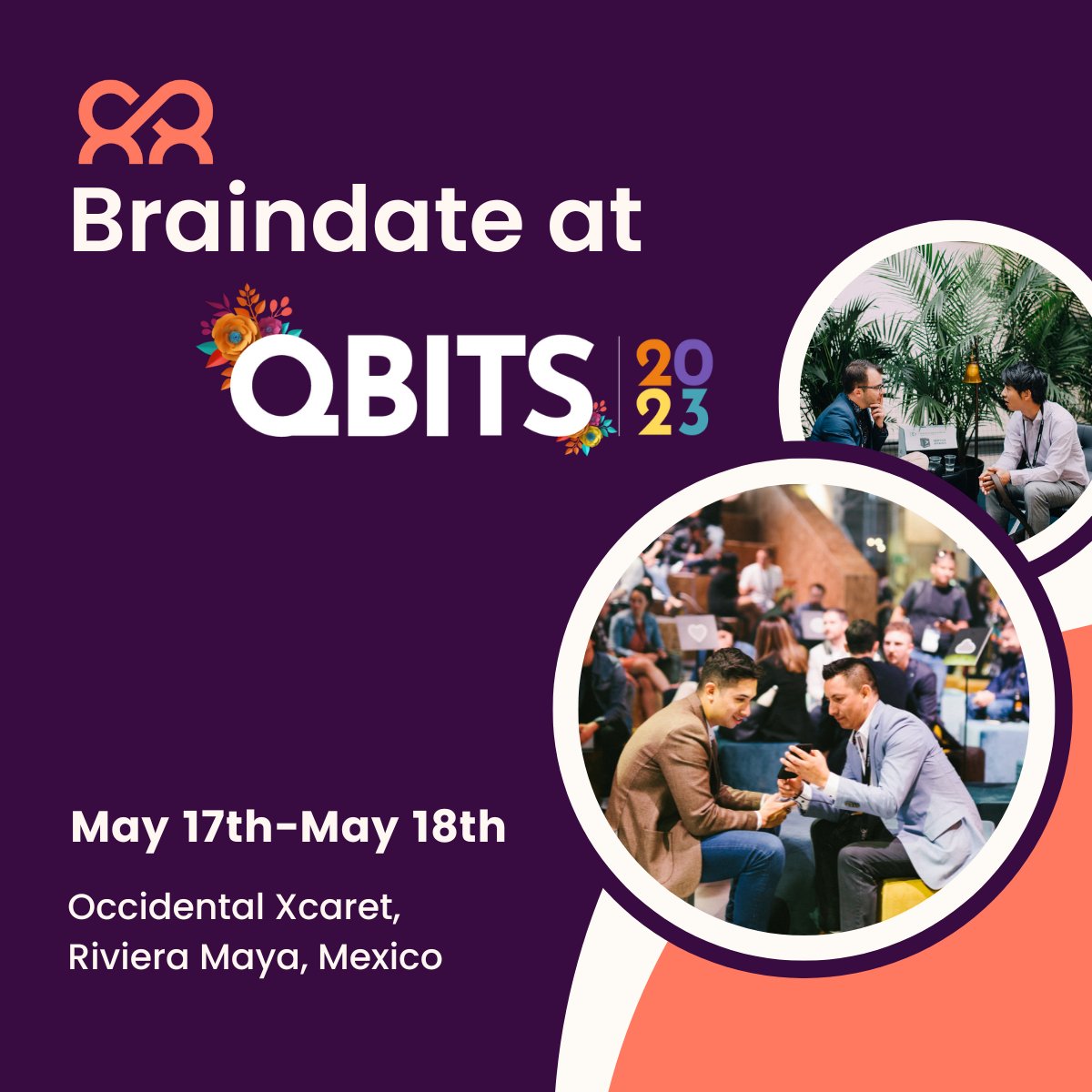 e180's tweet image. Mark you calendars, as we will be curating the Braindate experience at QBITS 2023. Where attendees will have the opportunity to share ideas, and build community ✨
#Braindates #Qbits