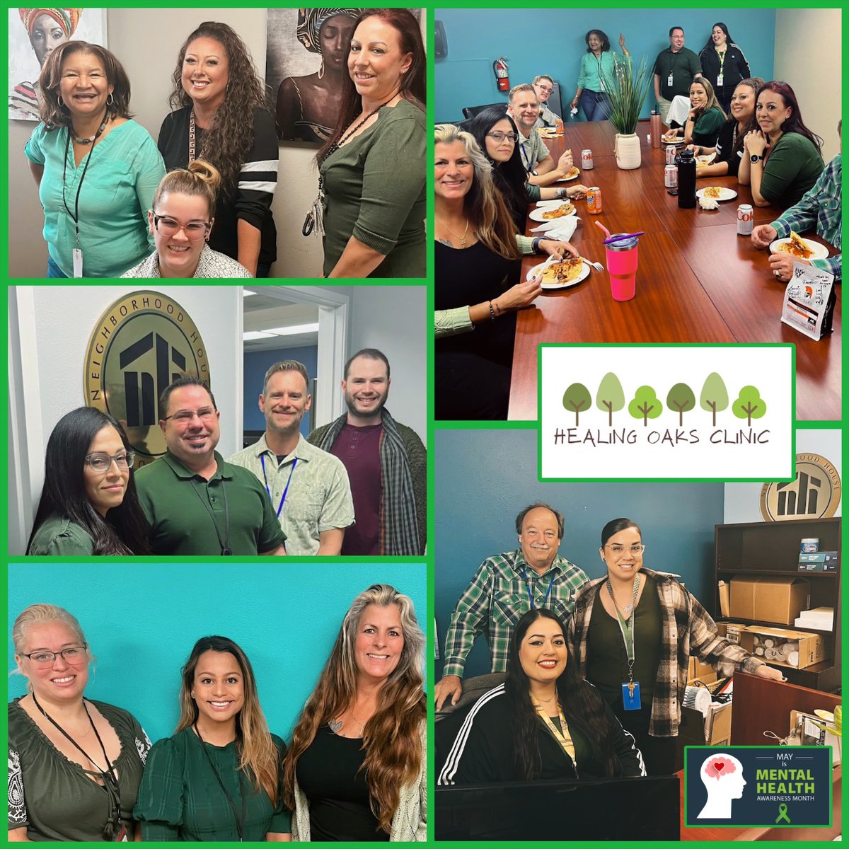 At NHA our programs are celebrating Mental Health Awareness Month!  The Healing Oaks Clinic staff  kicked off the Month with a mental health, wellness and self-care team building! #mentalhealthawarenessmonth