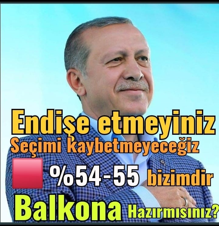Tüm Cumhur İttifakı takipleşelim.
Düşmanı deli edelim.
15 Mayıs gecesi yine böyle İRİ olalım,DİRİ olalım.
Bu twiti RT eden herkesi takibe alın.
Size dönüş yapacaklardır.
Limit dolana kadar takip gönderin.
Bana gelen isteklere SÖZ dönüş yaparım.
Yorum'a 🇹🇷 bırakalım.
Haydi buyrun