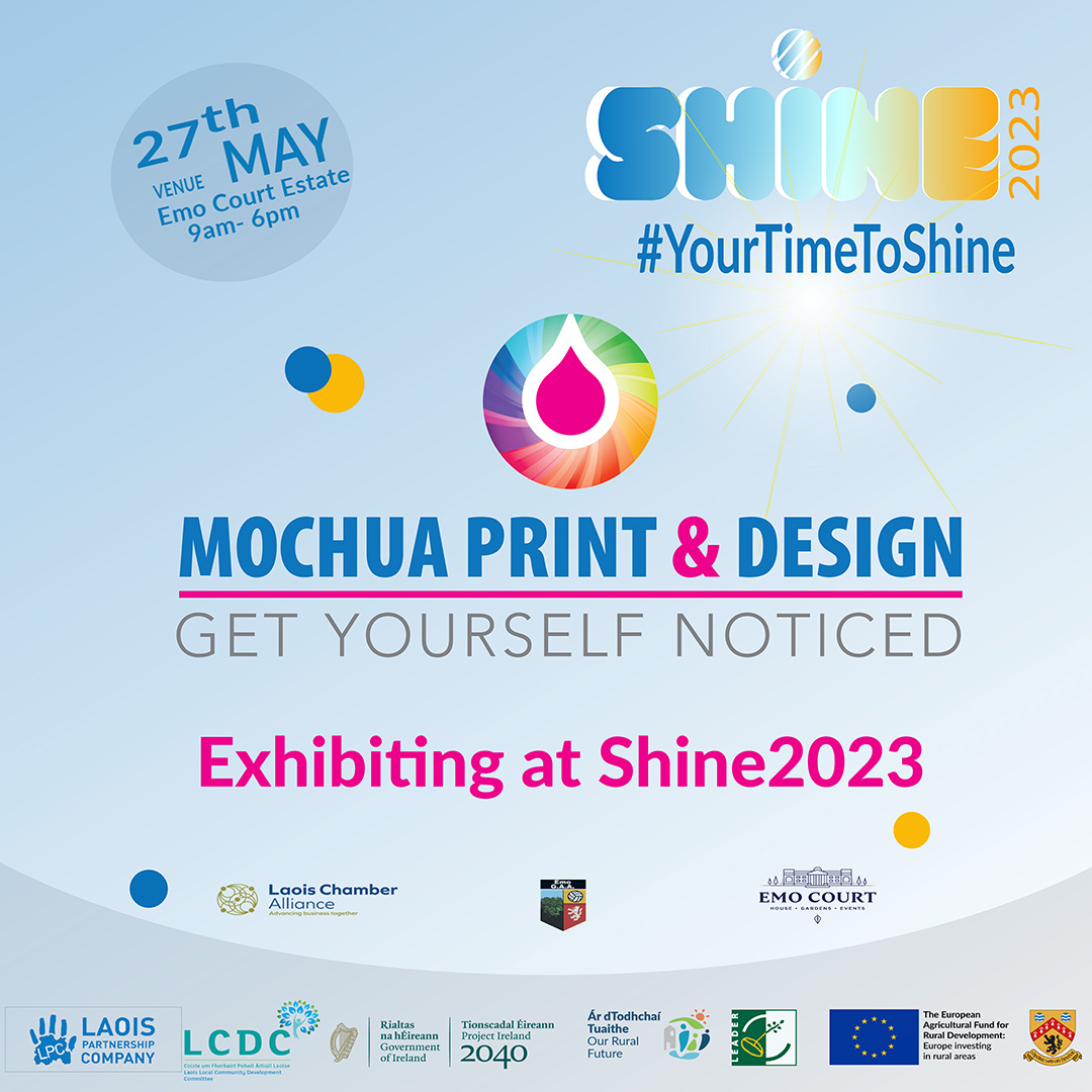 Full Colour Digital, Lithograpic &amp; Wide Format Print, Graphic Designers on hand to help with all your design needs. Delivery Nationwide Available. Call +353 57 863 4050, email info@mochuaprint.ie or visit mochuaprint.ie
#shineinemo #fitestteaminireland #yourtimetoshine
